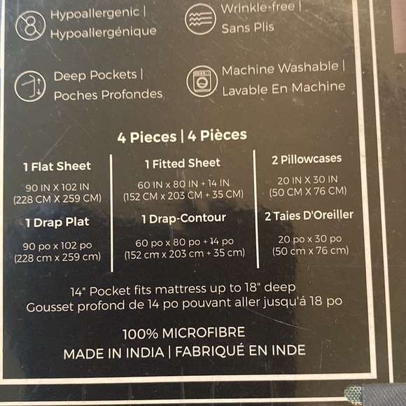 Comfy Bamboo World 4pc queen sheet set - Picture 5 of 5